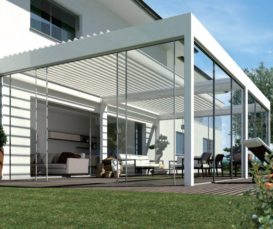 EZ Cover™ Pergola Glass Sliding Door