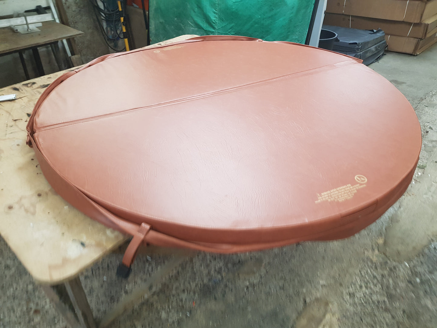 74" Light Brown Round Cover - CAT20055