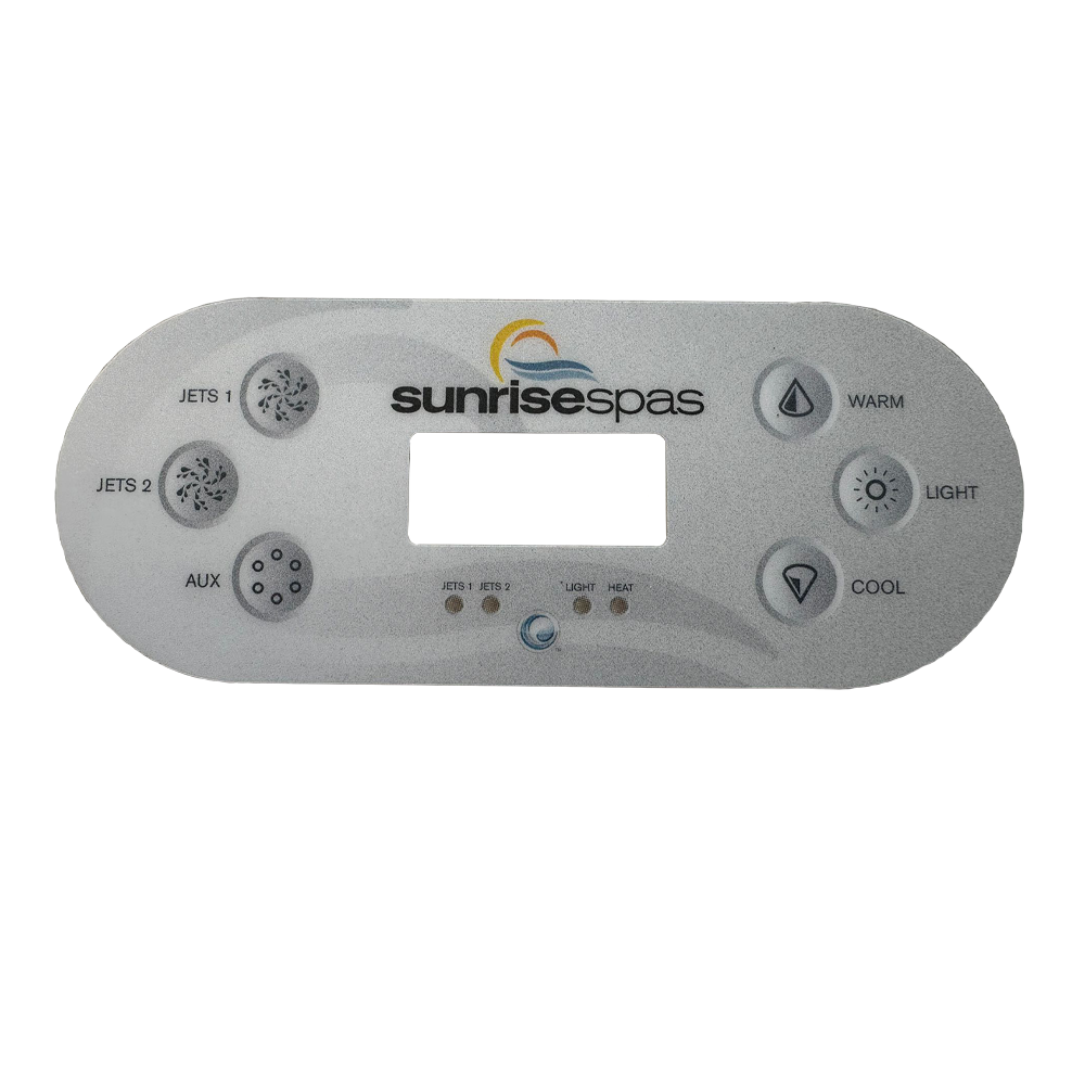 Sunrise Spas TP600 Topside Control Panel Overlay